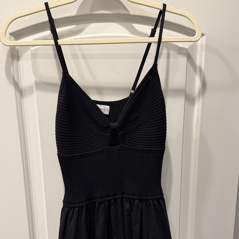 Black Ribbed Knit Dress